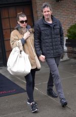 MILLA JOVOVICH and Paul W. S. Anderson Leaves Bowery Hotel in New York 04/04/2018