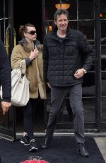 MILLA JOVOVICH and Paul W. S. Anderson Leaves Bowery Hotel in New York 04/04/2018