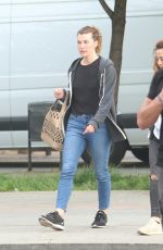 MILLA JOVOVICH Out in Barcelona 04/25/2018