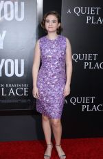 MILLICENT SIMMONDS at A Quiet Place Premiere in New York 04/02/2018