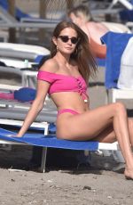 MILLIE MACKINTOSH in Bikini on the Beach in Marbella 04/24/2018