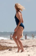 NAOMI WATTS in Swimsuit on the Beach in Tulum 04/05/2018