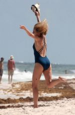 NAOMI WATTS in Swimsuit on the Beach in Tulum 04/05/2018