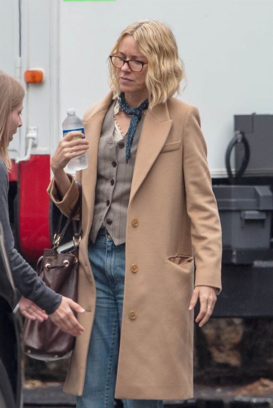 NAOMI WATTS on the Set of Boss Level in Atlanta 04/24/2018