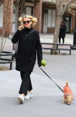 NAOMI WATTS Out with Her Dog in New York 04/17/2018