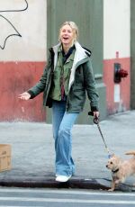 NAOMI WATTS Out with Her Dog in New York 04/23/2018