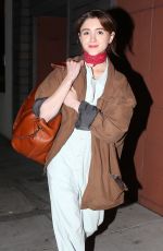 NATALIA DYER Out for Dinner in Beverly Hills 04/05/2018