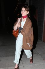 NATALIA DYER Out for Dinner in Beverly Hills 04/05/2018