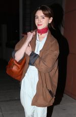 NATALIA DYER Out for Dinner in Beverly Hills 04/05/2018