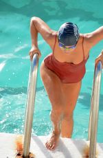 NATHALIE KELLY in Swimsuit at a Pool in Bondi 04/17/2018