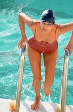 NATHALIE KELLY in Swimsuit at a Pool in Bondi 04/17/2018