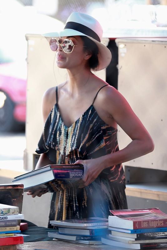NICOLE SCHERZINGER Shopping at Melrose Trading Post in West Hollywood 04/08/2018