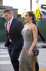 NIKKI BELLA and John Cena at WWE Wrestlemania 34 Hall Of Fame 2018 in New Orleans 04/07/2018