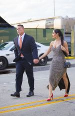 NIKKI BELLA and John Cena at WWE Wrestlemania 34 Hall Of Fame 2018 in New Orleans 04/07/2018