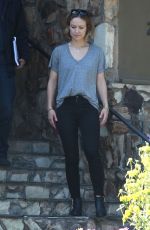 OLIVIA WILDE Leaves a Friends House in Los Angeles 04/04/2018