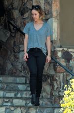OLIVIA WILDE Leaves a Friends House in Los Angeles 04/04/2018