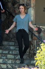 OLIVIA WILDE Leaves a Friends House in Los Angeles 04/04/2018