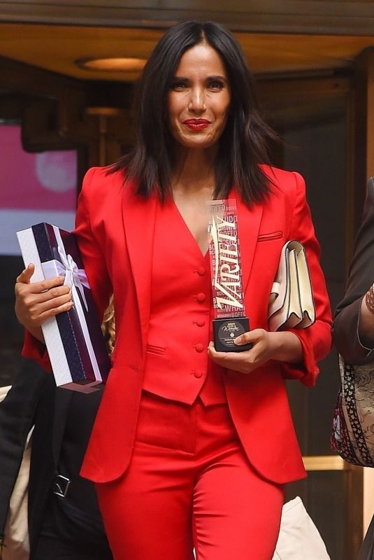 PADMA LAKSHMI Leaves Power of Women Luncheon in New York 04/13/2018