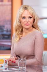 PAMELA ANDERSON at Good Morning Britain in London 04/17/2018
