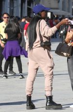 PAMELA REIF and IVANA SANTACRUZ on the Set of Puma Commercial in Venice 04/18/2018