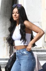 PAMELA REIF and IVANA SANTACRUZ on the Set of Puma Commercial in Venice 04/18/2018