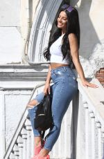 PAMELA REIF and IVANA SANTACRUZ on the Set of Puma Commercial in Venice 04/18/2018