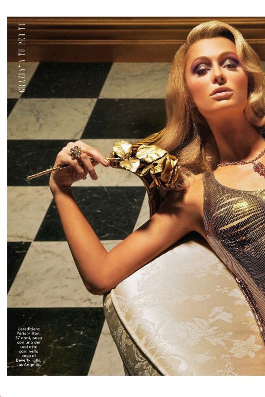 PARIS HILTON in Grazia magazine, April 2018