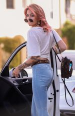 PARIS JACKSON in Flared Jeans Out in Los Angeles 04/06/2018