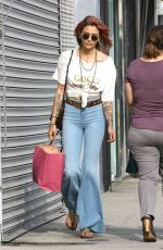 PARIS JACKSON in Flared Jeans Out in Los Angeles 04/06/2018
