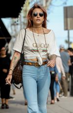 PARIS JACKSON in Flared Jeans Out in Los Angeles 04/06/2018
