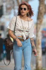 PARIS JACKSON in Flared Jeans Out in Los Angeles 04/06/2018