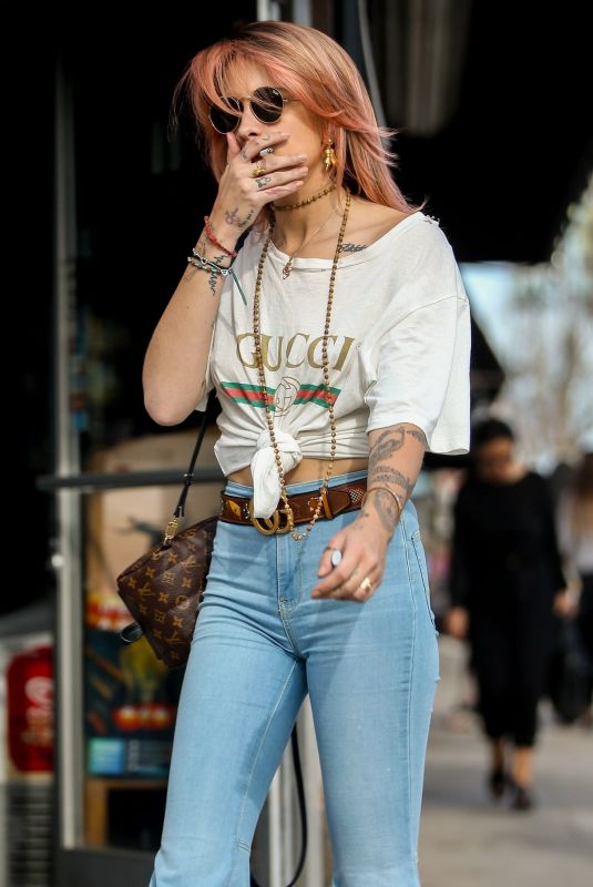 PARIS JACKSON in Flared Jeans Out in Los Angeles 04/06/2018