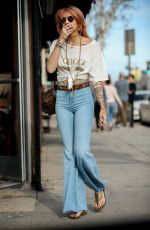 PARIS JACKSON in Flared Jeans Out in Los Angeles 04/06/2018