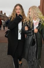PERRIE EDWARDS Arrives at Anfield in Liverpool 04/04/2018