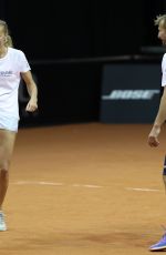 PETRA KVITOVA Trains at Porsche Arena in Stuttgart 04/18/2018