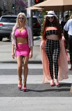 PHOEBE PRICE and ANGELIQUE FRENCHY MORGAN Out in Los Angeles 04/03/2018
