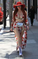 PHOEBE PRICE Out and About in Beverly Hills 04/27/2018