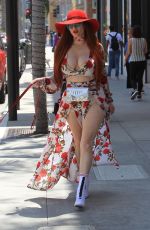 PHOEBE PRICE Out and About in Beverly Hills 04/27/2018