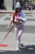 PHOEBE PRICE Out Walks Her Dog in Beverly Hills 04/19/2018