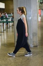 Pregnant CANDICE SWANEPOEL at Airport in Sao Paulo 03/31/2018