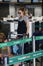 Pregnant CANDICE SWANEPOEL at Airport in Sao Paulo 03/31/2018