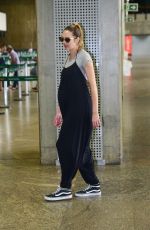 Pregnant CANDICE SWANEPOEL at Airport in Sao Paulo 03/31/2018