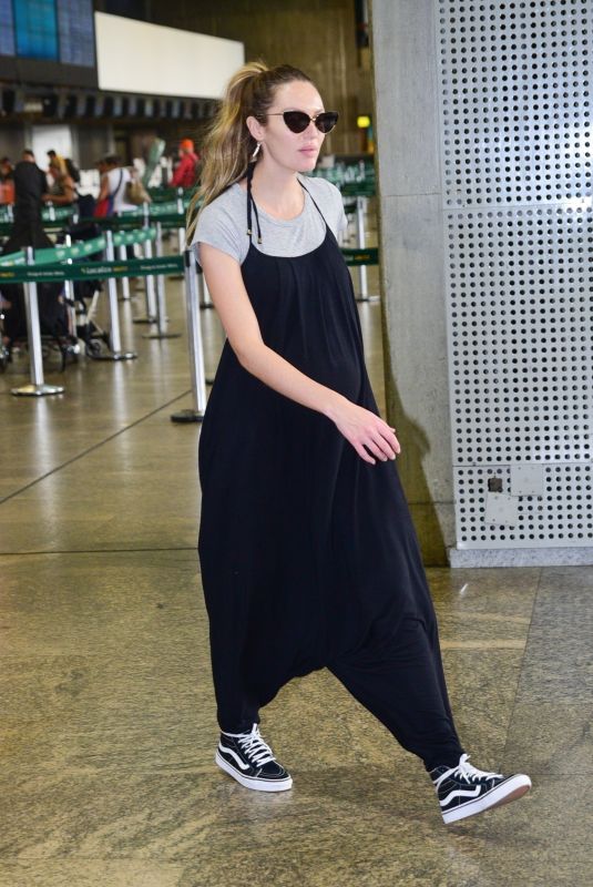 Pregnant CANDICE SWANEPOEL at Airport in Sao Paulo 03/31/2018