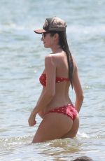Pregnant CANDICE SWANEPOEL in Bikini on the Beach in Mexico 04/01/2018