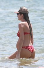 Pregnant CANDICE SWANEPOEL in Bikini on the Beach in Mexico 04/01/2018