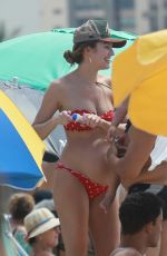 Pregnant CANDICE SWANEPOEL in Bikini on the Beach in Mexico 04/01/2018