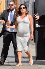 Pregnant EVA LONGORIA at Jimmy Kimmel Live! in Hollywood 04/10/2018