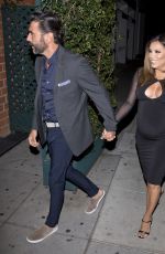 Pregnant EVA LONGORIA at Mr. Chow Restaurant in Beverly Hills 04/14/2018