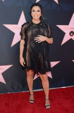 Pregnant EVA LONGORIA Honoured with Star at Hollywood Walk of Fame in Los Angeles 04/16/2018