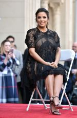 Pregnant EVA LONGORIA Honoured with Star at Hollywood Walk of Fame in Los Angeles 04/16/2018